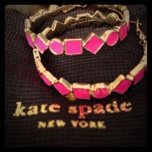 Barbie Kate Spade pink hoop Earrings!